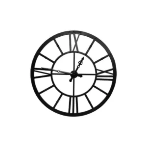 3R Studios Black Metal Framed Wall Clock