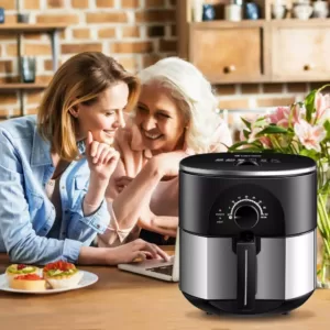 Costway 3.5 Qt. Electric Stainless Steel Air Fryer Oven Oilless Cooker 1300-Watts Auto Shut Off