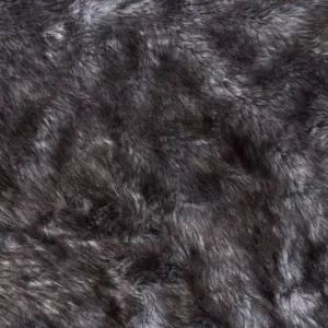 Noble House Warrin Black and White Streak Faux Fur Throw Blanket