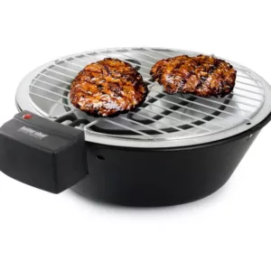 Better Chef Indoor Outdoor 14 in. Black Tabletop Electric Barbecue Grill