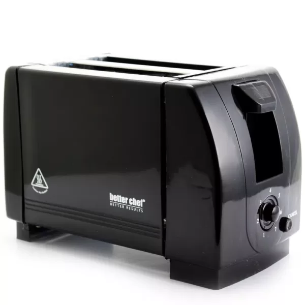 Better Chef 2-Slice Black Wide Slot Toaster