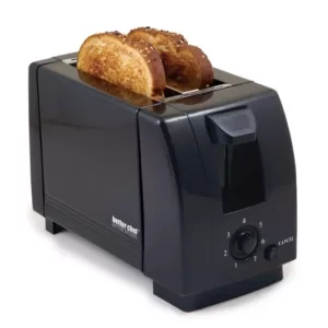 Better Chef 2-Slice Black Wide Slot Toaster