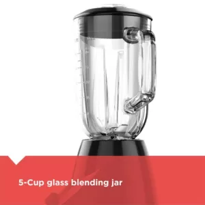 BLACK+DECKER 40 oz. 10-Speed Black Countertop Blender