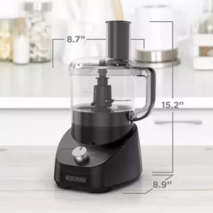 BLACK+DECKER 8-Cup 2-Speed Black Food Processor