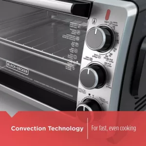 BLACK+DECKER 6-Slice Toaster Oven in Black