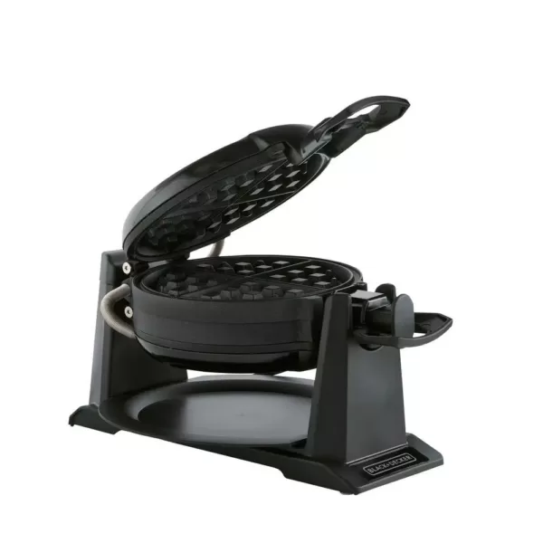 BLACK+DECKER 2-Waffle Black Flip Belgian Waffle Maker