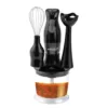 Brentwood Appliances 2-Speed Black Hand Mixer Blender and Food Processor with Balloon Whisk