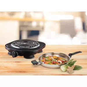 Brentwood Appliances Single Burner 28 in. Black Electric Burner