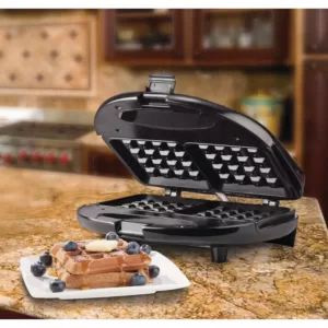 Brentwood Appliances 750 W Dual Black Nonstick Waffle Maker