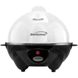 Brentwood 7-Egg Black Electric Egg Cooker with Auto Shutoff