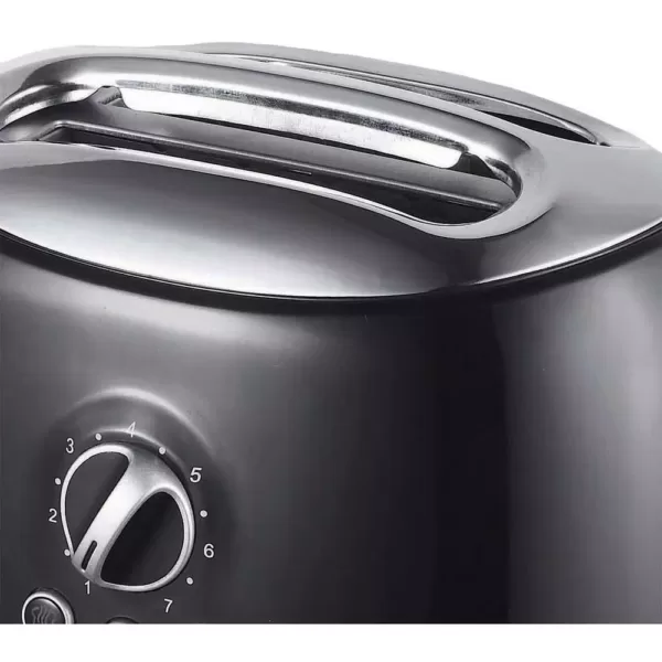 Brentwood Retro 2-Slice Black Extra-Wide Slot Toaster with Cool-Touch Exterior