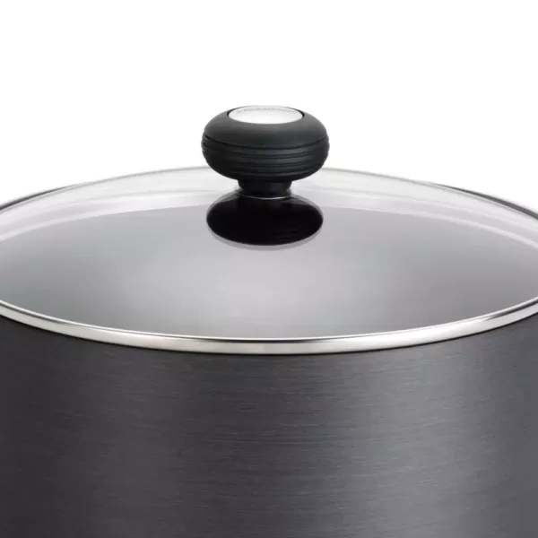 Circulon Classic 4 qt. Round Hard-Anodized Aluminum Nonstick Casserole Dish in Black with Glass Lid