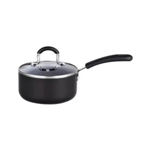 Cook N Home 8-Piece Aluminum Nonstick Cookware Set in Black