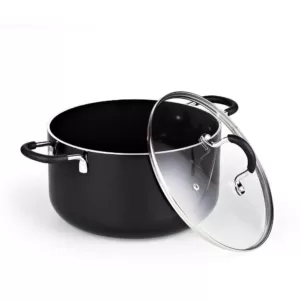 Cook N Home 8-Piece Aluminum Nonstick Cookware Set in Black