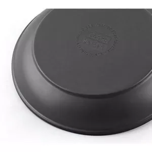 Cook N Home 6 qt. Round Hard-Anodized Aluminum Nonstick Casserole Dish in Black with Glass Lid