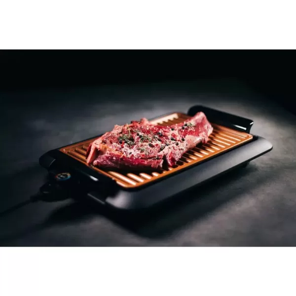 Gotham Steel 224 sq. in. Black Copper Non-Stick Ti-Ceramic Electric Smoke-less Indoor Grill