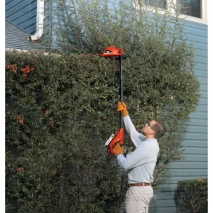 BLACK+DECKER 18 in. 20V MAX Lithium-Ion Cordless Pole Hedge Trimmer with (1) 1.5Ah Battery and Charger Included