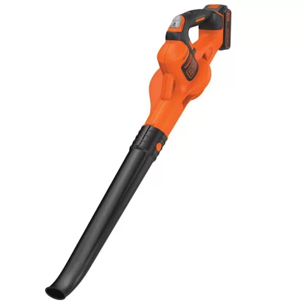 BLACK+DECKER 130 MPH 100 CFM 20V MAX Lithium-Ion Cordless Handheld Leaf Sweeper with (1) 2.0Ah Battery and Charger Included