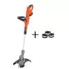 BLACK+DECKER 12 in. 20V MAX Lithium-Ion Cordless 2-in-1 String Grass Trimmer/Lawn Edger with Bonus 3-Pack of Spools Included