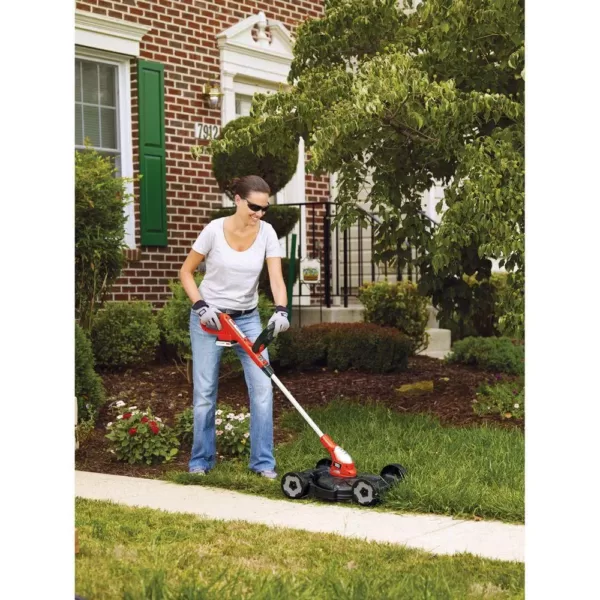 BLACK+DECKER 12 in. 20V MAX Lithium-Ion Cordless 3-in-1 String Trimmer/Edger/Mower with (2) 2.0Ah Batteries and Charger Included