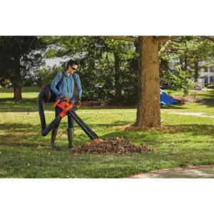 BLACK+DECKER 250 MPH 400 CFM 12 Amp 3-in-1 Corded Electric Backpack Leaf Blower/Vac/Mulcher