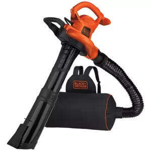 BLACK+DECKER 250 MPH 400 CFM 12 Amp 3-in-1 Corded Electric Backpack Leaf Blower/Vac/Mulcher