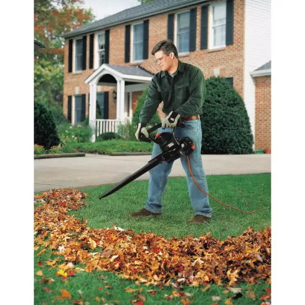 BLACK+DECKER 210 MPH 300 CFM 12 Amp 3-in-1 Corded Electric Handheld Leaf Blower/Vacuum/Mulcher