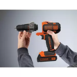 BLACK+DECKER 20-Volt MAX Lithium-Ion Cordless Matrix Drill/Driver with Battery 1.5Ah and Charger