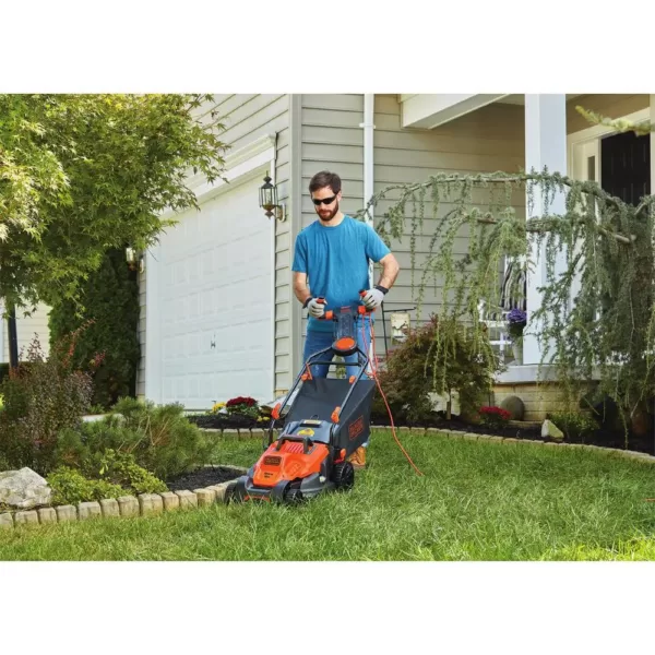 BLACK+DECKER 15 in. 10 Amp Corded Electric Walk Behind Lawn Mower