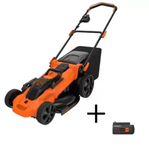 BLACK+DECKER 20 in. 40V MAX Lithium-Ion Cordless Walk Behind Push Lawn Mower with (2) 2.5Ah Batteries & (1) 2.0Ah Battery & Charger