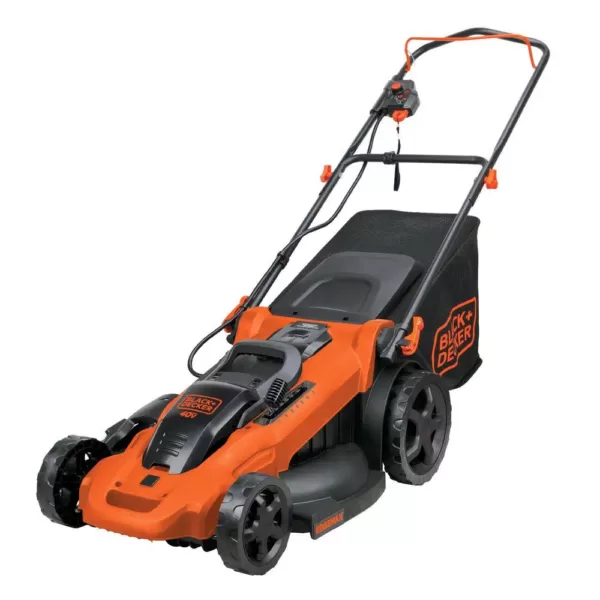 BLACK+DECKER 20 in. 40V MAX Lithium-Ion Cordless Walk Behind Push Mower with (2) 2.0Ah Batteries and Charger Included