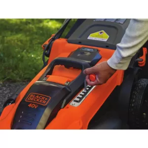 BLACK+DECKER 20 in. 40V MAX Lithium-Ion Cordless Walk Behind Push Mower with (2) 2.0Ah Batteries and Charger Included