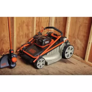 BLACK+DECKER 20 in. 60V Lithium Ion Cordless Walk Behind Push Mower with (2) 2.5Ah Batteries and Charger Included