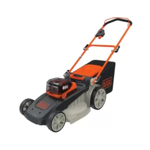 BLACK+DECKER 20 in. 60V Lithium Ion Cordless Walk Behind Push Mower with (2) 2.5Ah Batteries and Charger Included