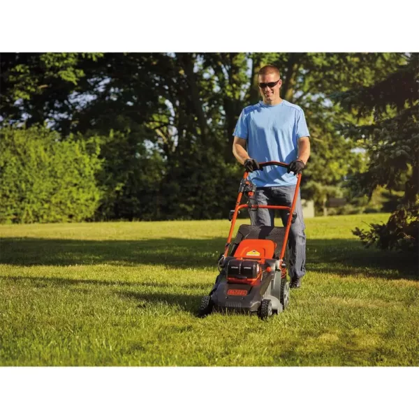 BLACK+DECKER 20 in. 60V Lithium Ion Cordless Walk Behind Push Mower with (2) 2.5Ah Batteries and Charger Included