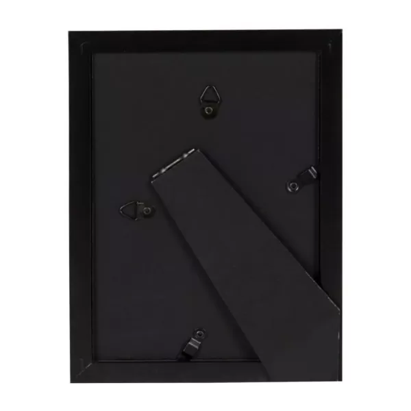 DesignOvation Gallery 5 in. x 7 in. Matted to 3.5 in. x 5 in. Black Picture Frame (Set of 4)