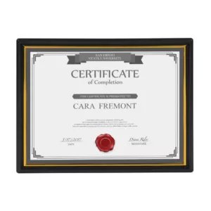 DesignOvation Corporate Document 8.5 in. x 11 in. Black Picture Frames (Set of 12)