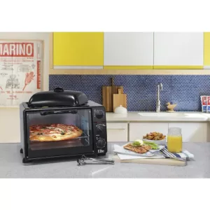 Elite Platinum Black Toaster Oven