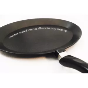 ExcelSteel 11 in. Cast Aluminum Nonstick Frying Pan in Black