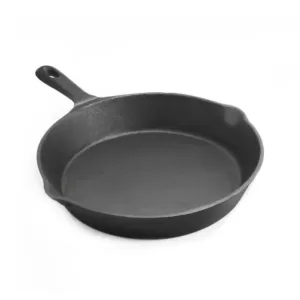 ExcelSteel 9 in. Cast Iron Skillet in Black