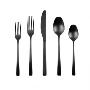 Fiesta Spark Black Satin 18/0 20-Piece Flatware Set (Service for 4)