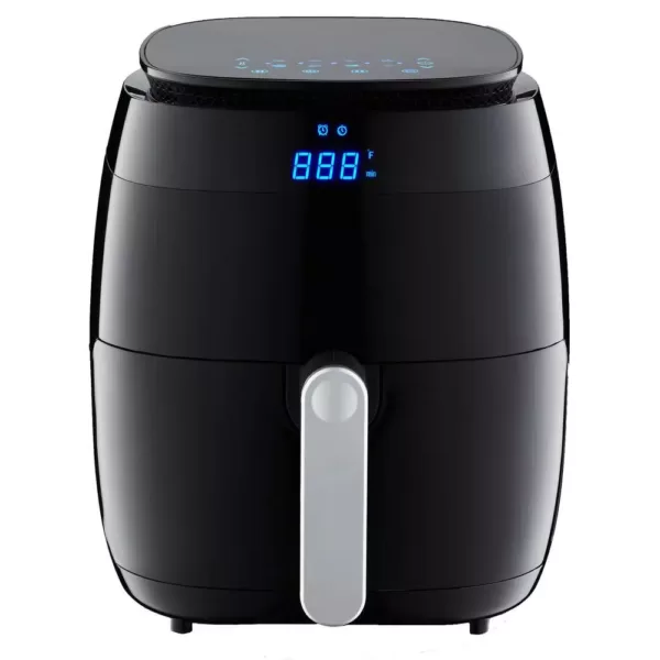 GoWISE USA 5 Qt. Black Air Fryer with Duo Touchscreen Display