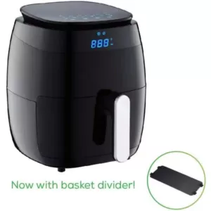 GoWISE USA 5 Qt. Black Air Fryer with Duo Touchscreen Display