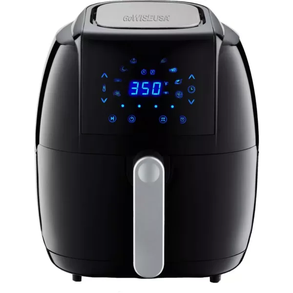 GoWISE USA 8-in-1 5.0 Qt. Black Electric Air Fryer with Recipe Book