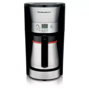 Hamilton Beach 10-Cup Black and Stainless Steel Drip Coffee Maker with Thermal Carafe