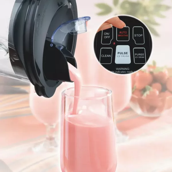 Hamilton Beach 40 oz. 2-Speed Black Glass Smoothie Smart Blender