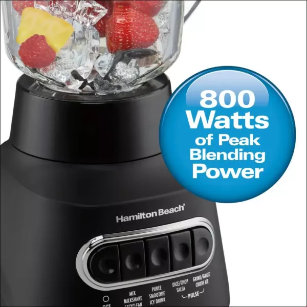 Hamilton Beach Power Elite 40 oz. 5-Speed Black Blender