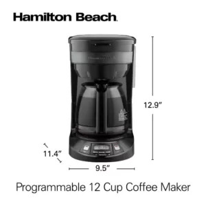 Hamilton Beach 12-Cup Black Stainless Programmable Drip Coffee Maker