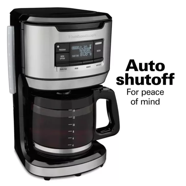 Hamilton Beach 14-Cup Black Programmable Front-Fill Coffee Maker