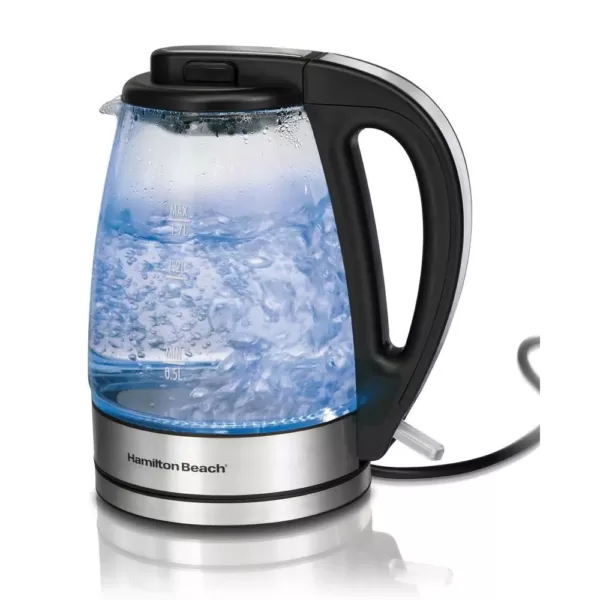 Hamilton Beach 7-Cup Black Glass Kettle Electric